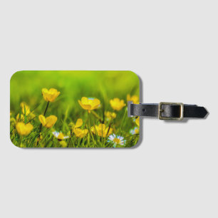 Étiquette À Bagage Bouteilles et marguerites