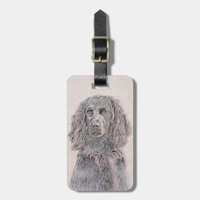 Étiquette À Bagage Boykin Peinture Espagnole - Cute Original Chien Ar (Devant Vertical)