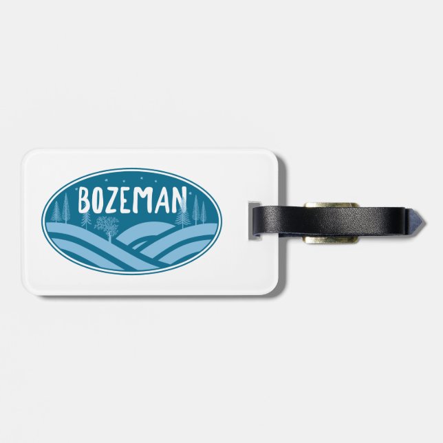 Étiquette À Bagage Bozeman Montana Extérieur (Dos horizontal)