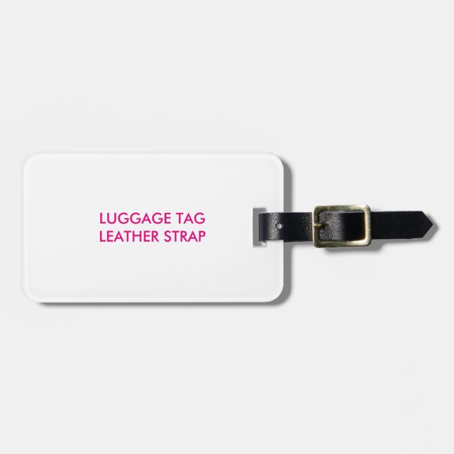 Étiquette À Bagage Bracelet en cuir d'étiquette de bagage (Devant horizontal)