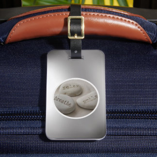 Étiquette À Bagage Breathe Relax Smile Luggage Tag