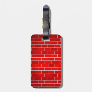 Étiquette À Bagage Brique rouge avec Arrière - plan Spotlight