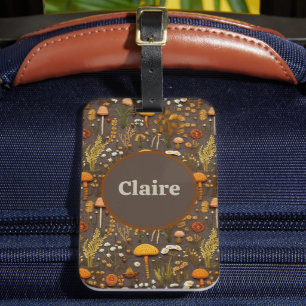 Étiquette À Bagage Broderie de champignons Cottagecore personnalisée