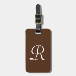 Étiquette À Bagage Brown ou CHOISISSEZ VOTRE Sac Monogramme DE COULEU