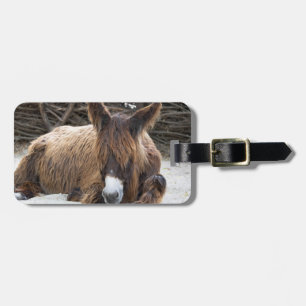 Étiquette À Bagage Brown Poitou Donkey