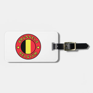 Étiquette À Bagage Bruxelles Belgique