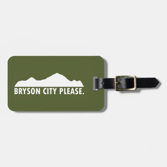 Étiquette À Bagage Bryson City S'Il Vous Plaît (Devant horizontal)