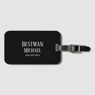 Étiquette À Bagage BUDGET Bestman Groomsman DONS Classique Noir