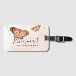 Étiquette À Bagage BUDGET Bridesmaid Parti de mariage Dons BUTTERFLIT
