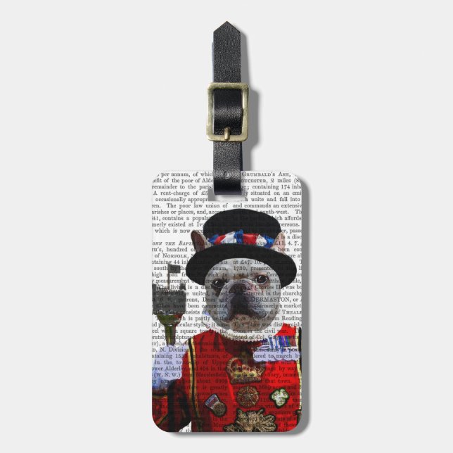 Étiquette À Bagage Bulldog Beefeater (Devant Vertical)