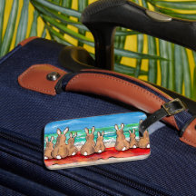 Bunny Rabbit Beach Bagage Balise Vacance Voyage ID