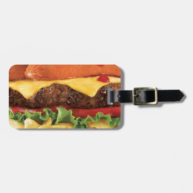Étiquette À Bagage burger (Devant horizontal)