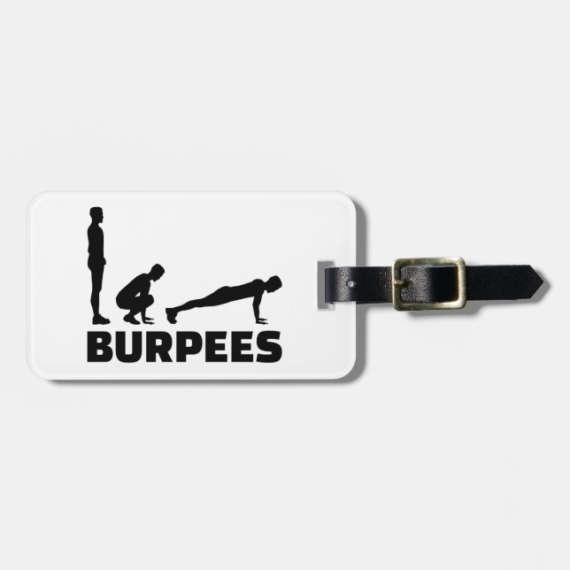 Étiquette À Bagage Burpees (Devant horizontal)
