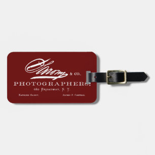 Étiquette À Bagage C. 1870 Napoléon Sarony, photographe américain