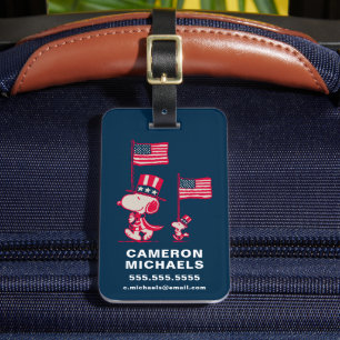 Étiquette À Bagage cacahuètes   American Summer Old Glory