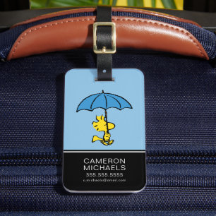 Étiquette À Bagage cacahuètes   Parapluie bleu Woodstock