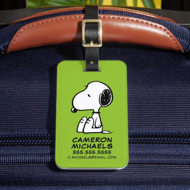 Étiquette À Bagage cacahuètes | Snoopy En Bas (Insitu Rectoal 2)
