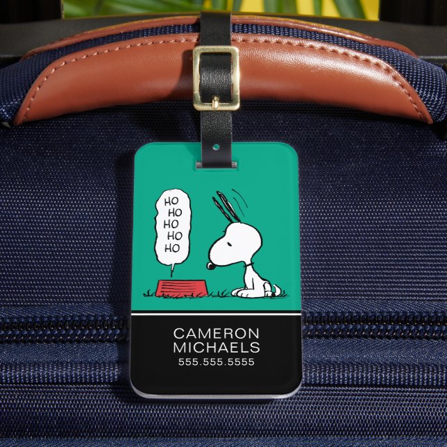 Étiquette À Bagage cacahuètes | Snoopy Ho Ho Ho Plat alimentaire (Insitu Rectoal 2)