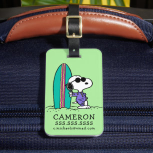 Étiquette À Bagage cacahuètes   Snoopy Ocean High Tide