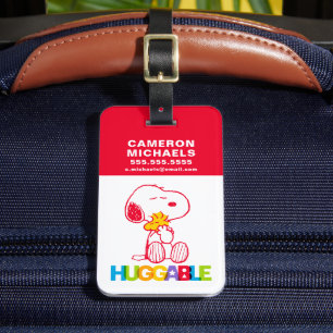 Étiquette À Bagage cacahuètes   Snoopy & Woodstock Huggable