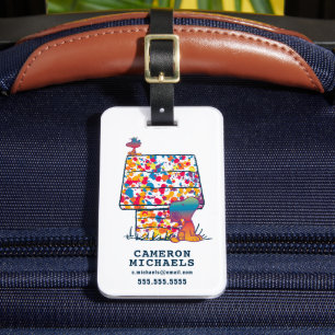 Étiquette À Bagage cacahuètes   Snoopy & Woodstock Rainbow Paint