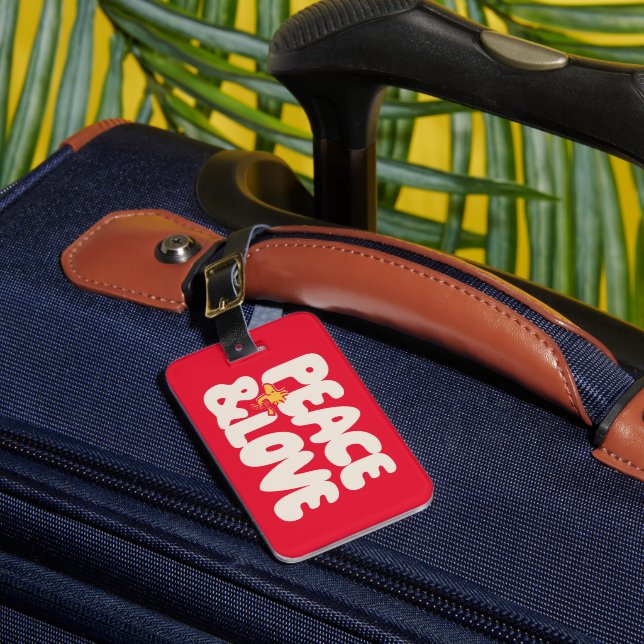 Étiquette À Bagage cacahuètes | Woodstock Peace & Love (Insitu Rectoal 1)