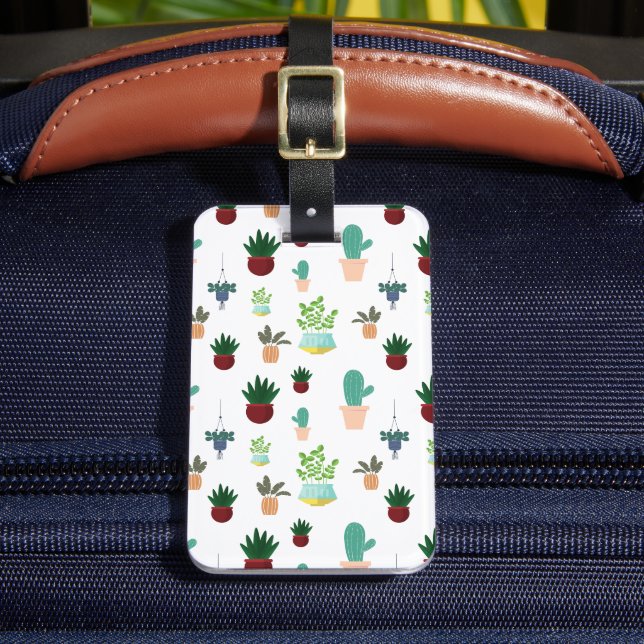 Étiquette À Bagage Cactées Succulentes Personnalisées (Insitu Rectoal 2)
