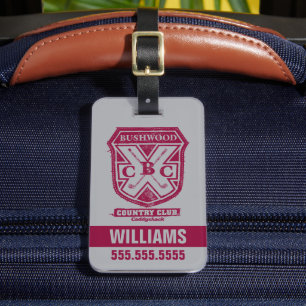 Étiquette À Bagage Caddyshack   Bushwood Country Club Crest