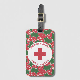Étiquette À Bagage Cadeau d'alerte médicale personnalisé Diabétique D