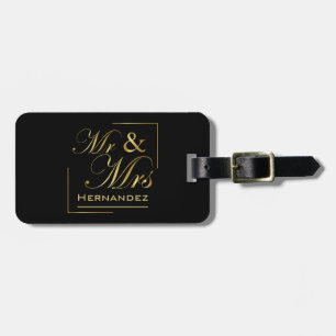 Étiquette À Bagage cadeau d'anniversaire de couple m & mrs 