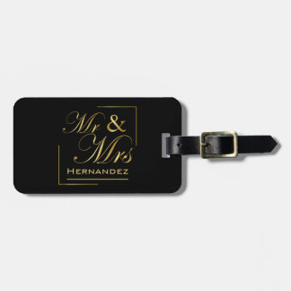 Étiquette À Bagage cadeau d'anniversaire de couple m & mrs 