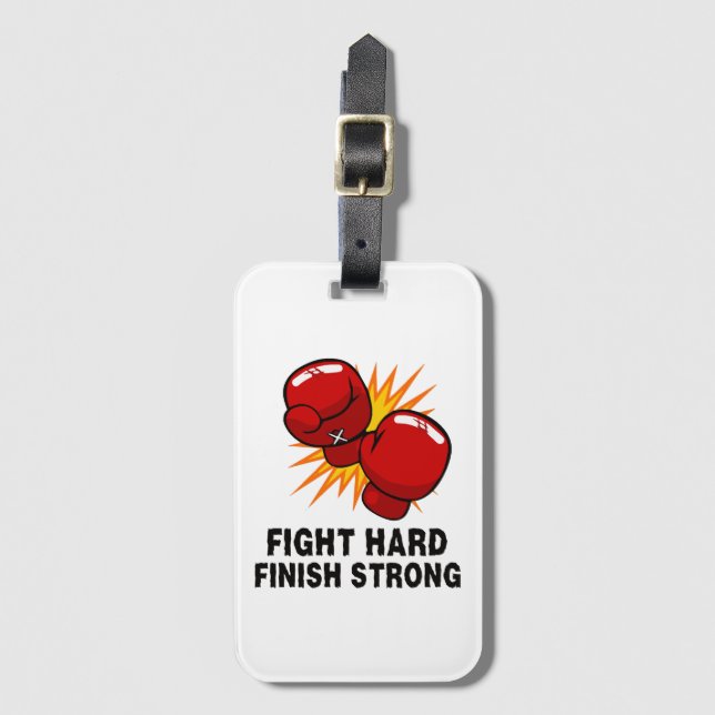 Étiquette À Bagage Cadeau de boxe (Devant Vertical)