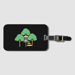 Étiquette À Bagage Cadeau de golfeur de disque de bois de golf de dis
