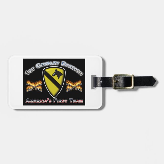 Étiquette À Bagage Cadeau de la 1ère division de cavalerie (Devant horizontal)