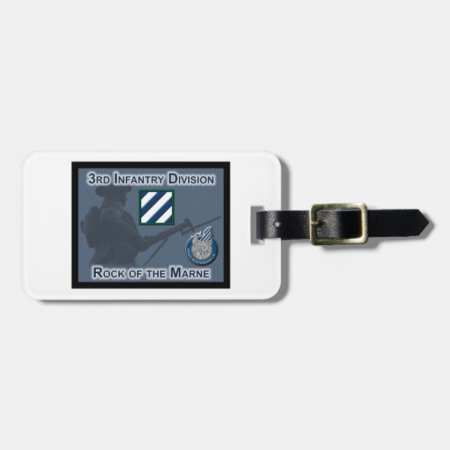 Étiquette À Bagage Cadeau de la 3e division d'infanterie (Devant horizontal)