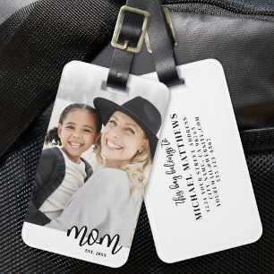 Étiquette À Bagage Cadeau de la fête des mères établi par maman
