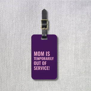 Étiquette À Bagage Cadeau de maman violet rose gras