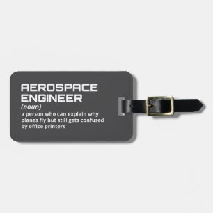 Étiquette À Bagage Cadeau de voyage - Définition de l'ingénieur aéros