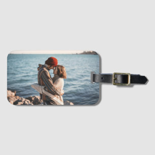 Étiquette À Bagage Cadeau personnalisé avec photo de couple