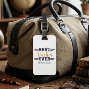 Étiquette À Bagage Cadeau personnalisé Meilleur Enseignant - Cadeau P