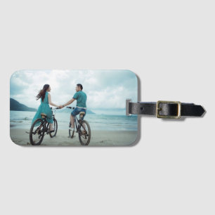 Étiquette À Bagage Cadeau photo de couple élégant