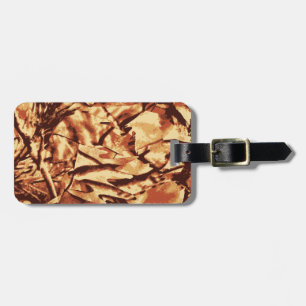 Étiquette À Bagage Cadeaux Camo Camouflage Brown pour chasseurs