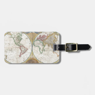 Étiquette À Bagage Cadeaux de carte du monde