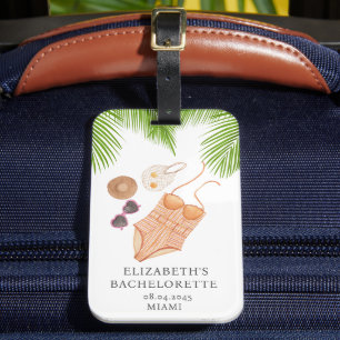 Étiquette À Bagage Cadeaux de Fête de Fiançailles Tropicale de Plage 