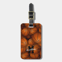 cadeaux de sport monogrammed motif de basket