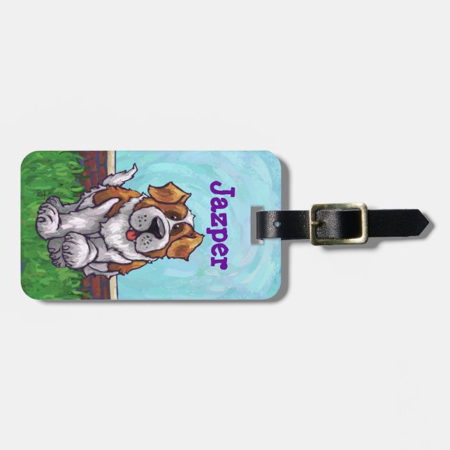 Étiquette À Bagage Cadeaux et accessoires de St Bernard (Devant horizontal)
