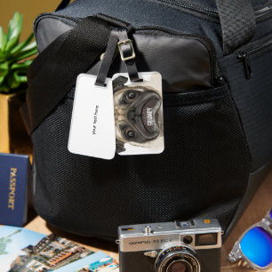 Étiquette À Bagage Cadeaux Grumpy Puggy