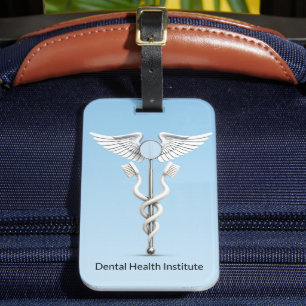 Étiquette À Bagage Caduceus Dental Mirror White Toothbrush Médicale