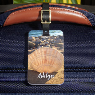 Étiquette À Bagage California sandre seashell photo nom personnalisé