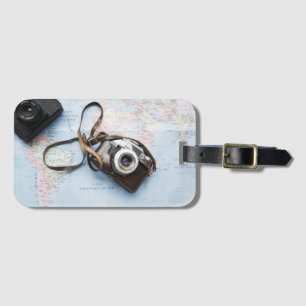 Étiquette À Bagage Caméra sur la carte des bagages Balise